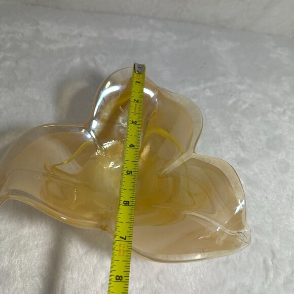 Murano Handcrafted Glass Flower-Shaped Bowl Mid Century Second Technique - Picture 9 of 10